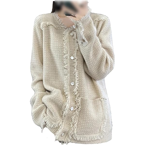 ジャケット・アウター TWEED FRINGE KNIT CARDIGAN AM746_NA6434?$crop1254$